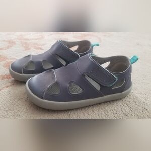 Ten Little Gray/blue Sandles with Adjustable Straps